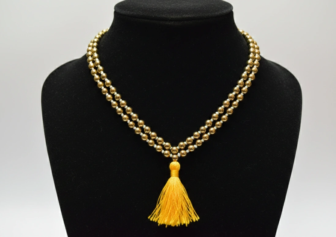 Golden Hematite Mala 108 Beads